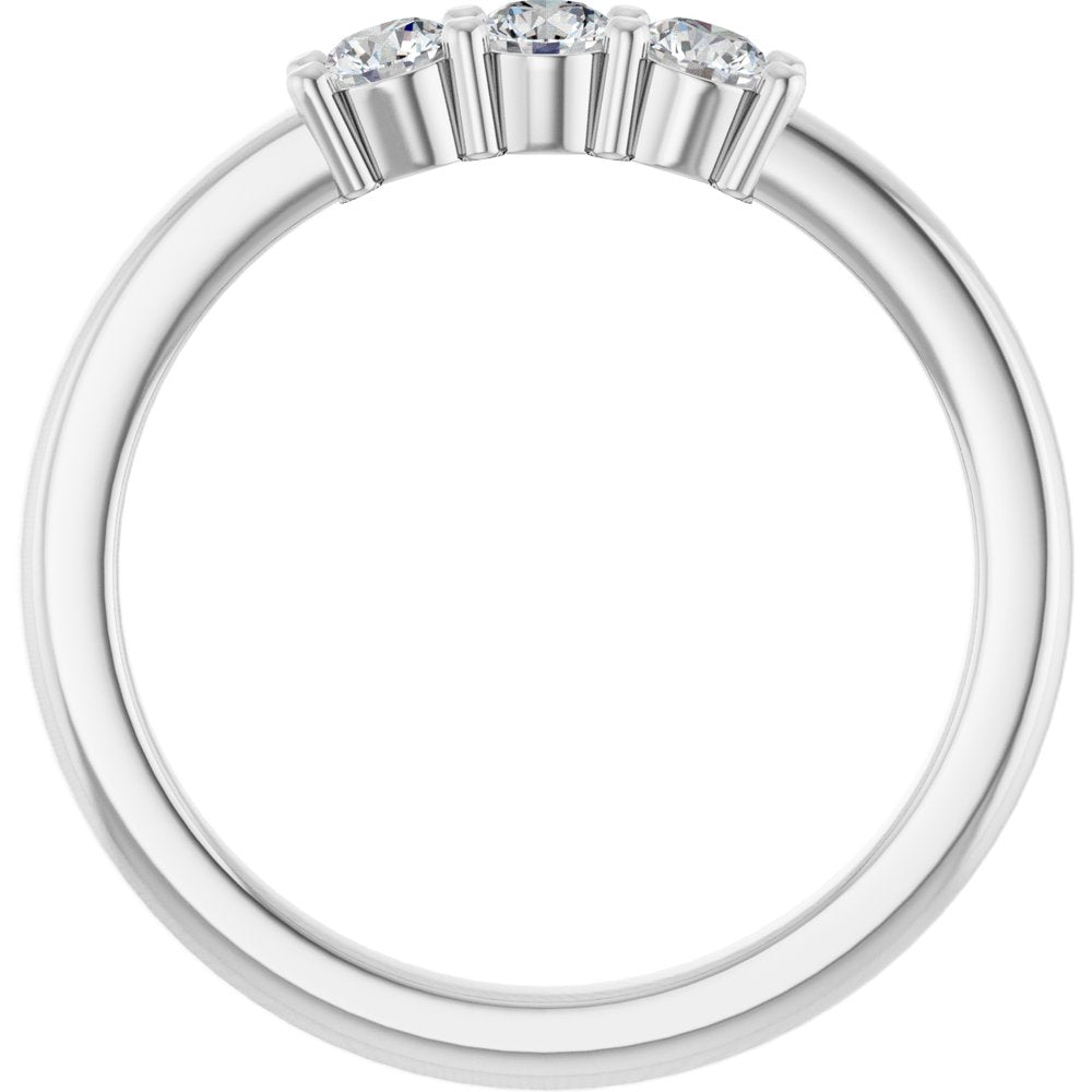 14K White 1/3 CTW Natural Diamond Anniversary Band