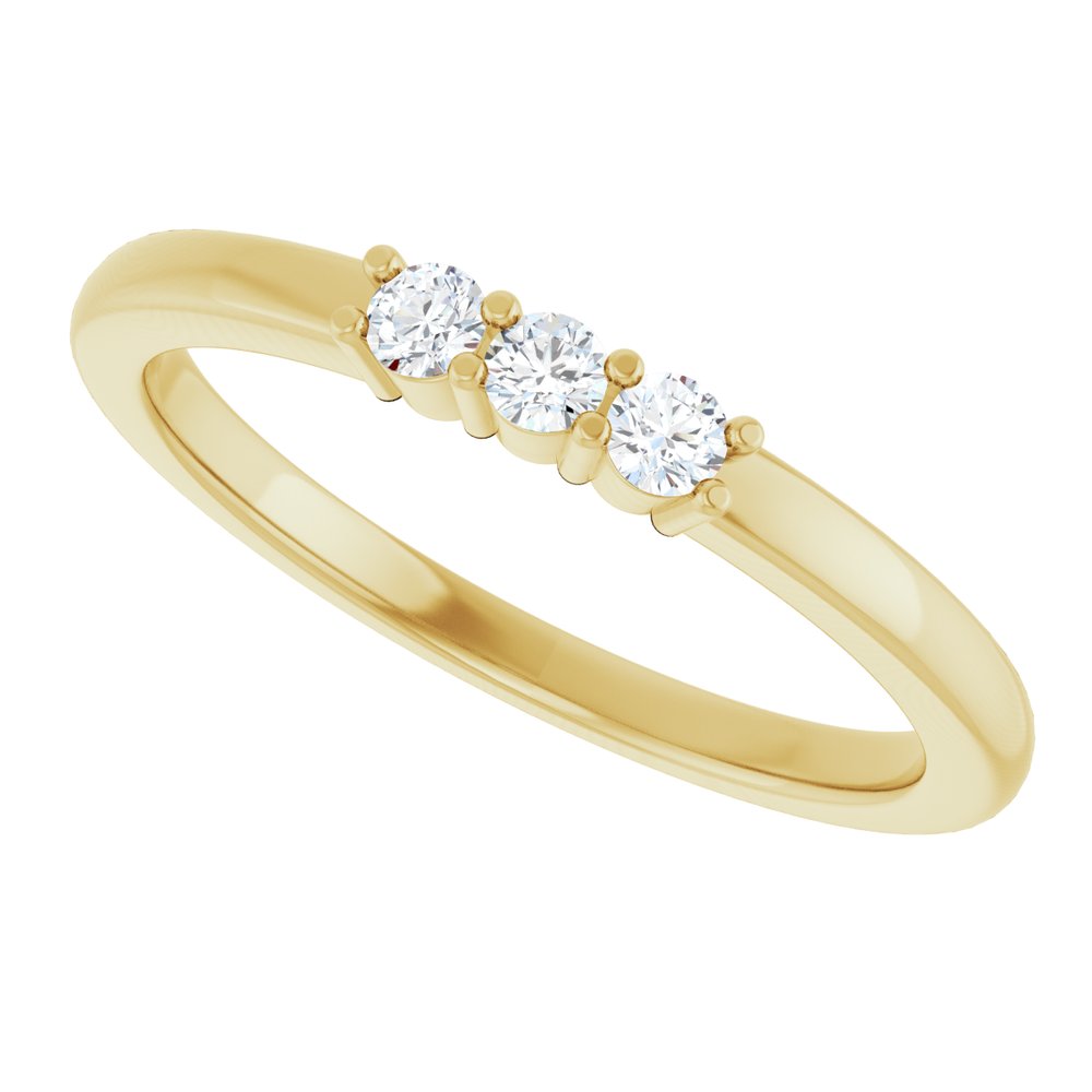 14K Yellow 1/6 CTW Lab-Grown Diamond Anniversary Band