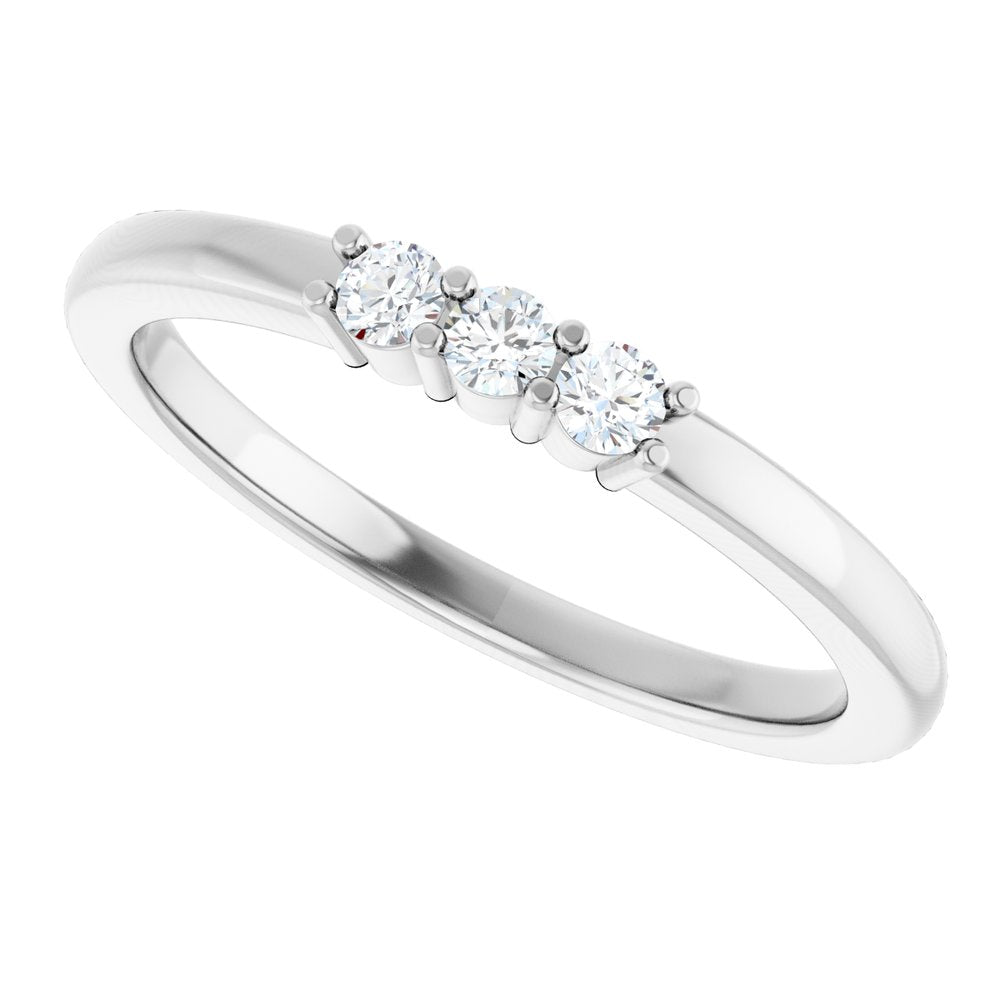 14K White 1/6 CTW Lab-Grown Diamond Anniversary Band