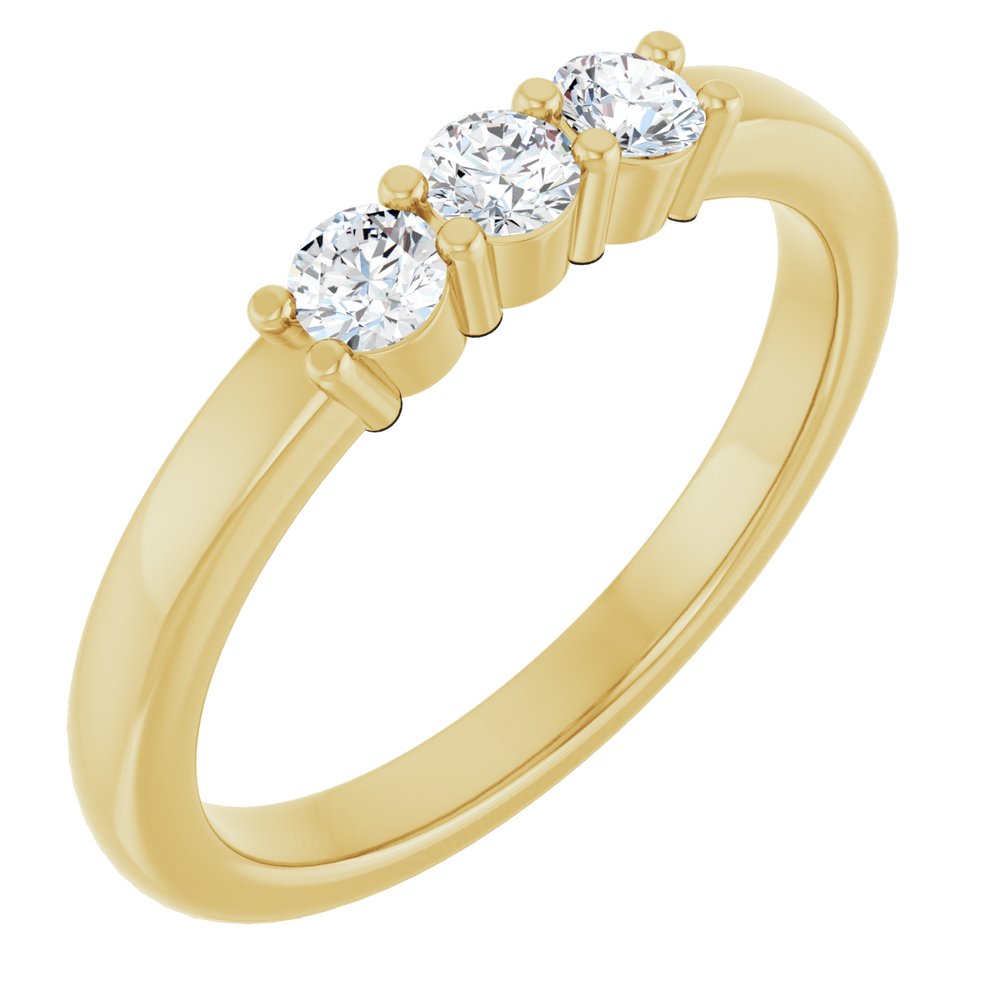 14K Yellow Gold 1/4 CTW Lab-Grown Diamond  Anniversary Band