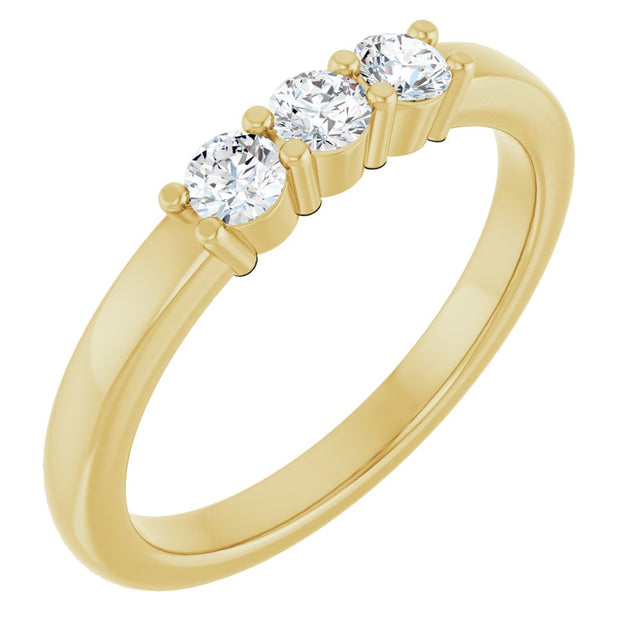 14K Yellow Gold 1/4 CTW Lab-Grown Diamond  Anniversary Band