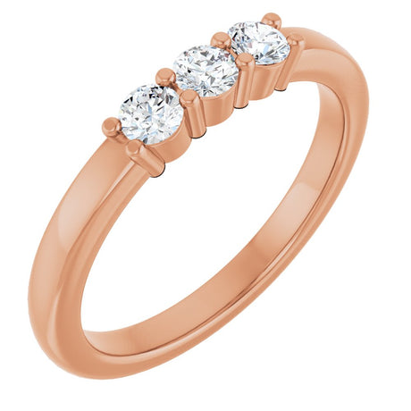 14K Rose Gold 1/3 CTW Natural Diamond Anniversary Band