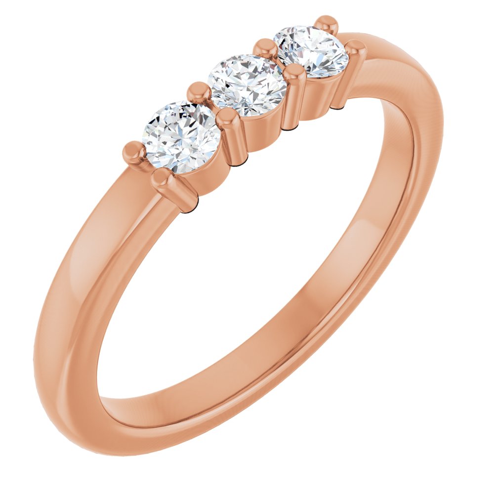 14K Rose Gold 1/3 CTW Natural Diamond Anniversary Band