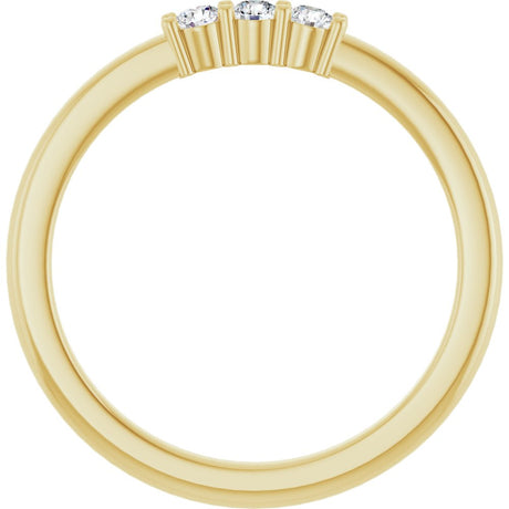 14K Yellow 1/6 CTW Lab-Grown Diamond Anniversary Band