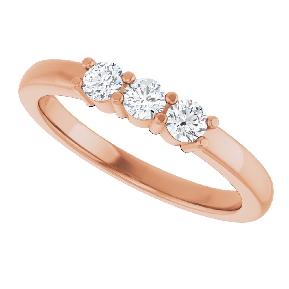 14K Rose Gold 1/3 CTW Natural Diamond Anniversary Band