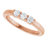 14K Rose Gold 1/3 CTW Natural Diamond Anniversary Band
