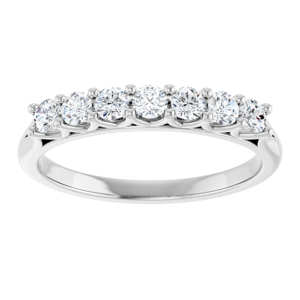 14K White 3/8 CTW Lab-Grown Diamond Anniversary Band