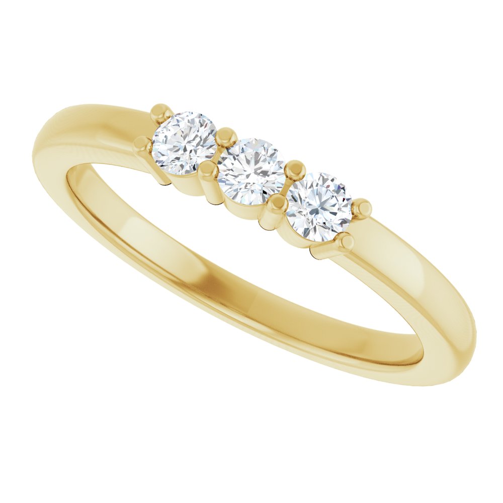 14K Yellow Gold 1/4 CTW Natural Diamond Anniversary Band