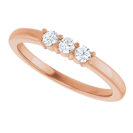 14K Rose Gold 1/5 CTW Natural Diamond Anniversary Band