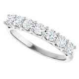 14K White 5/8 CTW Natural Diamond Anniversary Band