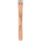 14K Rose Gold 1/3 CTW Natural Diamond Anniversary Band