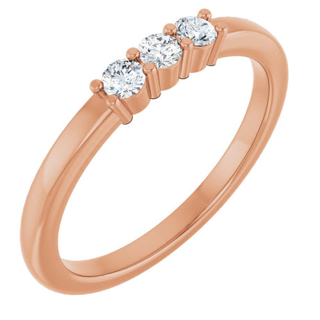 14K Rose Gold 1/5 CTW Natural Diamond Anniversary Band