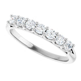 14K White 3/8 CTW Lab-Grown Diamond Anniversary Band