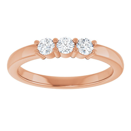 14K Rose Gold 1/3 CTW Natural Diamond Anniversary Band