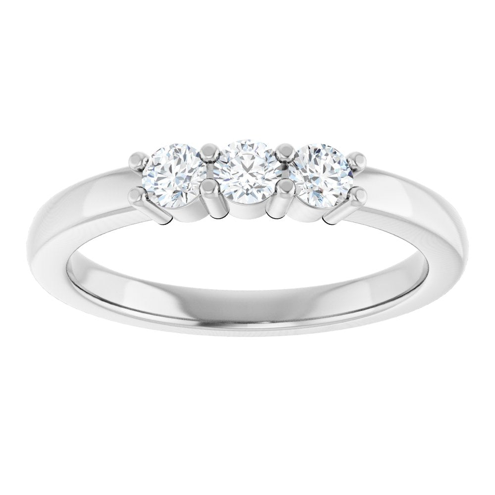 14K White 1/3 CTW Natural Diamond Anniversary Band