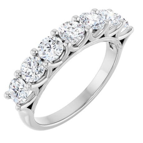 14K White 1 1/3 CTW Lab-Grown Diamond Anniversary Band