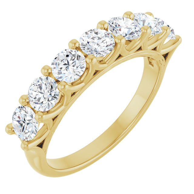 14K Yellow Gold 1 1/3 CTW Lab-Grown Diamond Anniversary Band