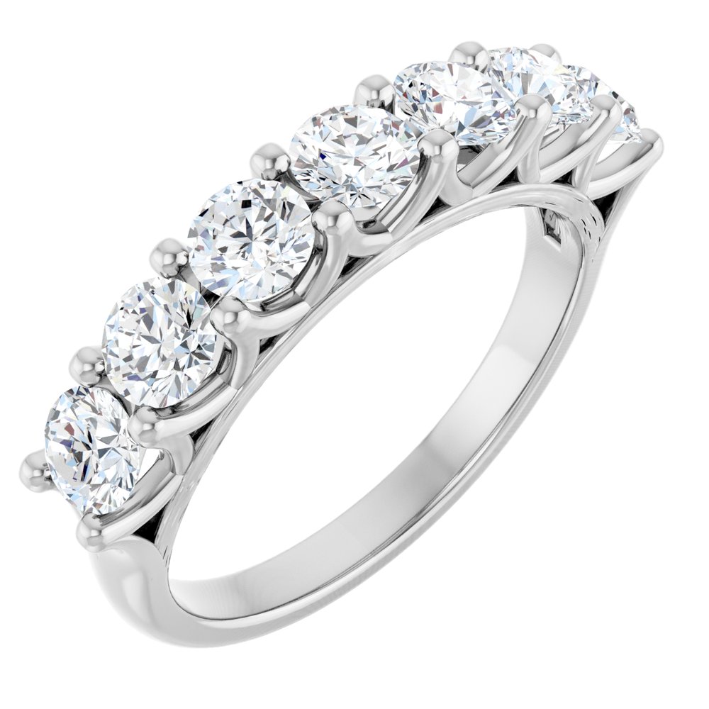 14K White 1 1/3 CTW Lab-Grown Diamond Anniversary Band