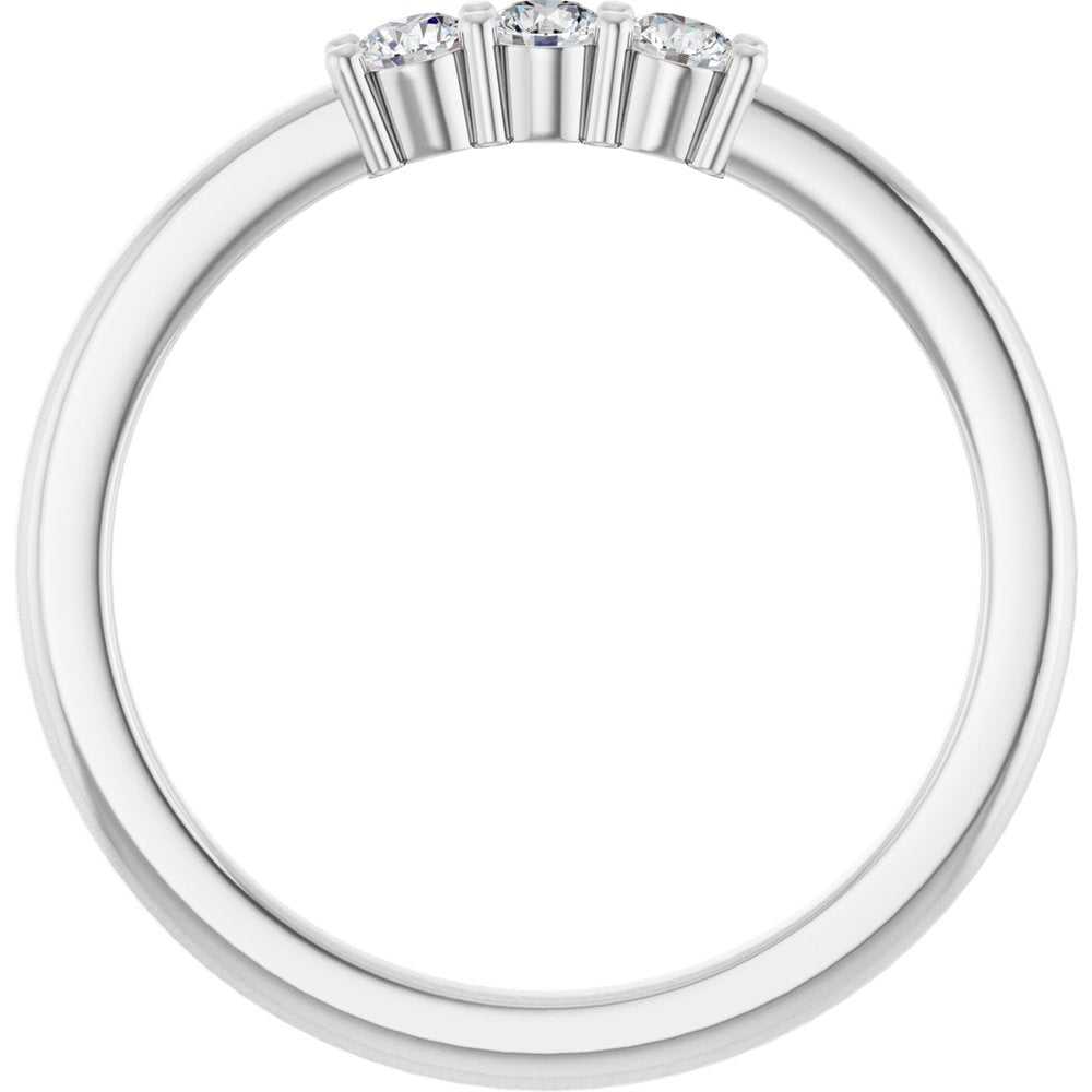 14K White 1/5 CTW Natural Diamond Anniversary Band