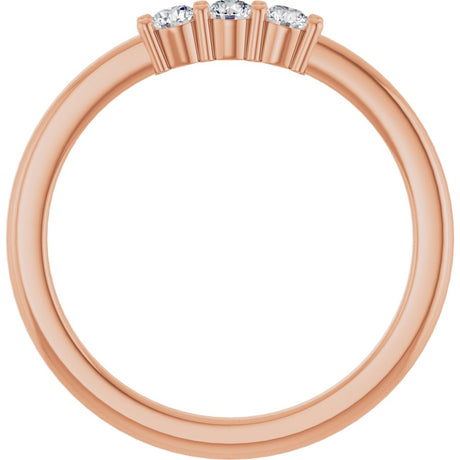 14K Rose Gold 1/5 CTW Natural Diamond Anniversary Band