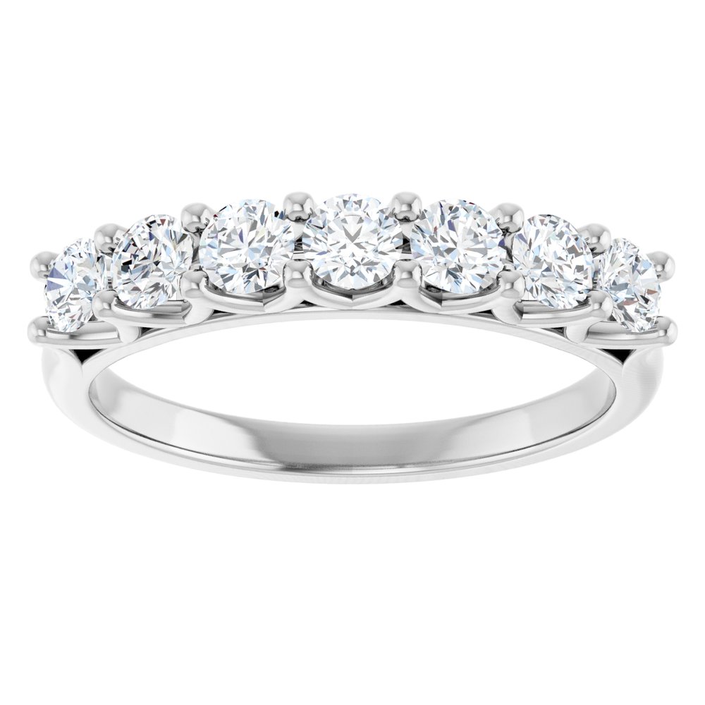 14K White 5/8 CTW Natural Diamond Anniversary Band