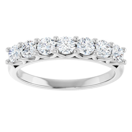 14K White 5/8 CTW Natural Diamond Anniversary Band