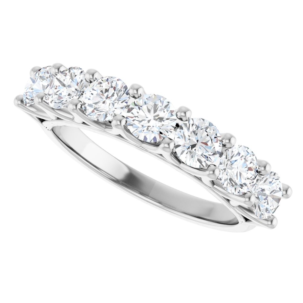 14K White 1 1/3 CTW Lab-Grown Diamond Anniversary Band