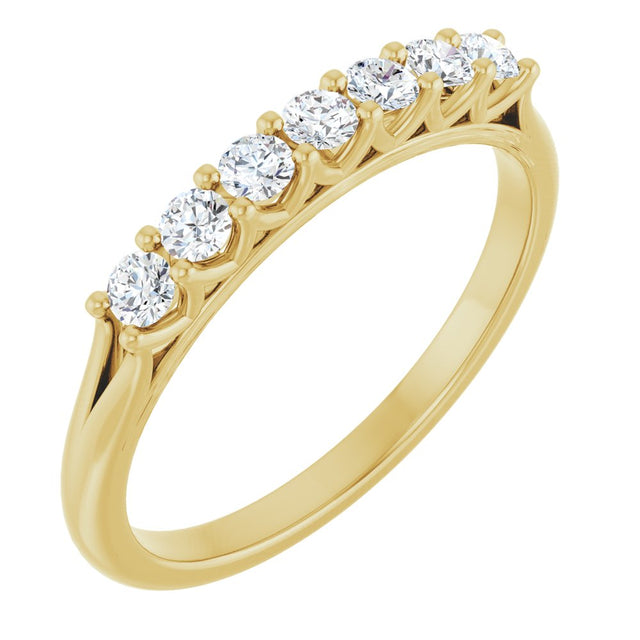 14K Yellow 1/3 CTW Natural Diamond Anniversary Band