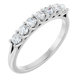 14K White 3/8 CTW Natural Diamond Anniversary Band