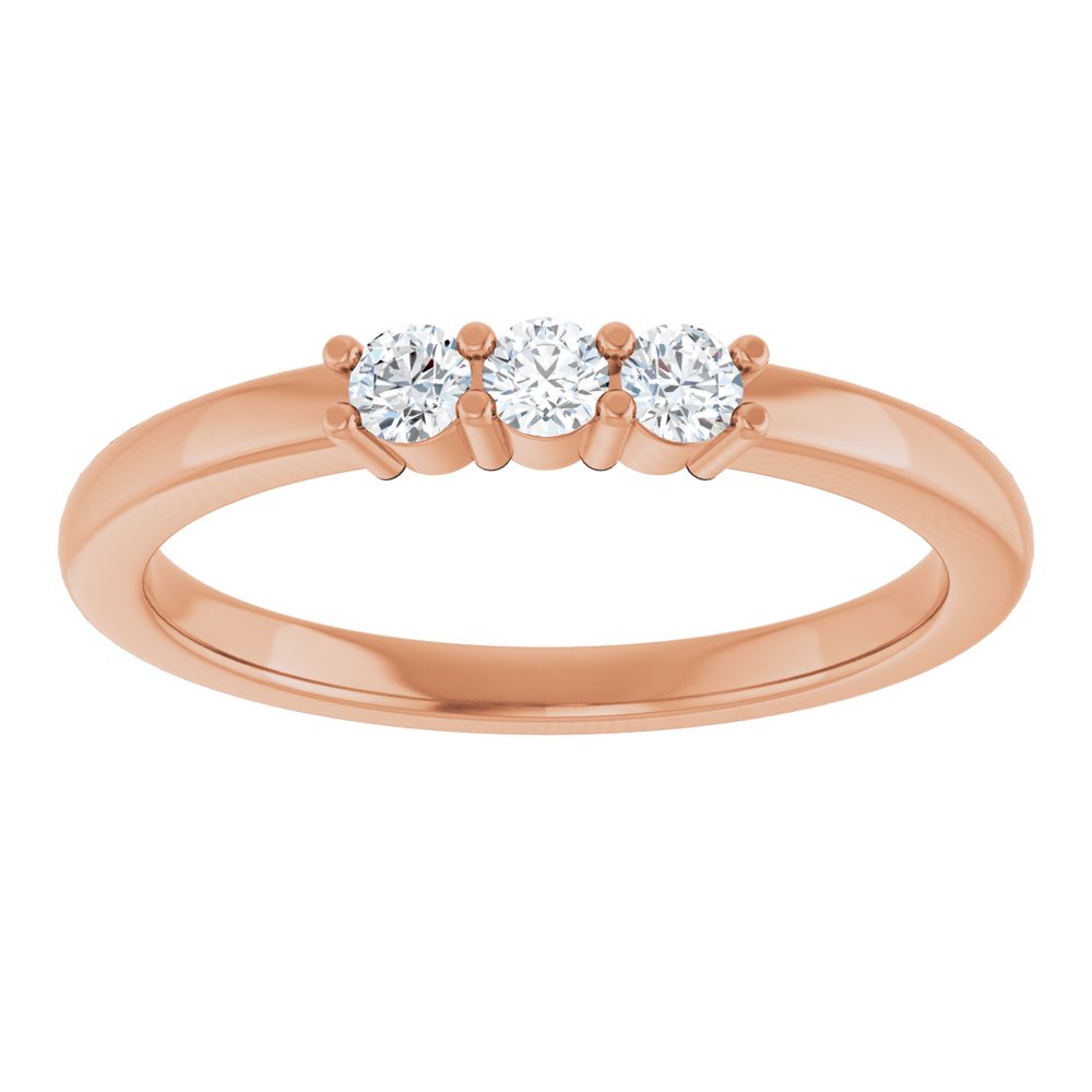 14K Rose Gold 1/5 CTW Natural Diamond Anniversary Band