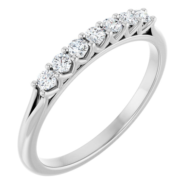 14K White 1/5 CTW Natural Diamond Anniversary Band