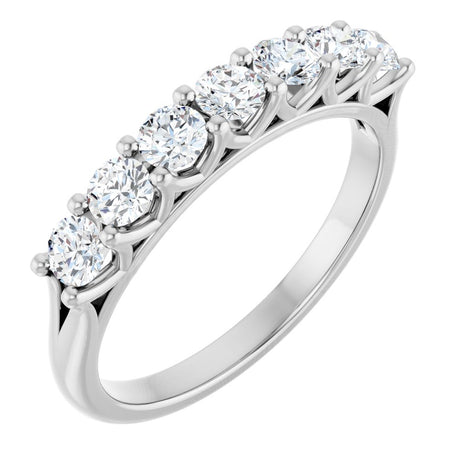 14K White 5/8 CTW Natural Diamond Anniversary Band