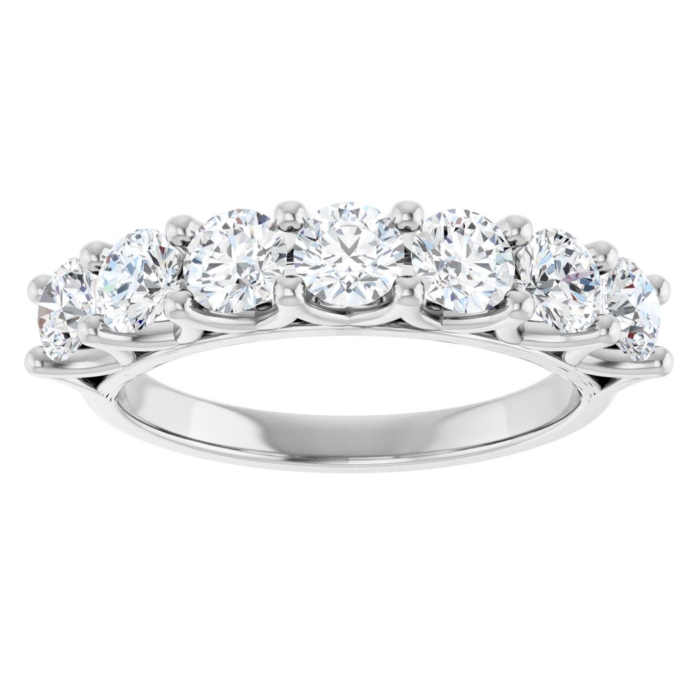 14K White 1 1/3 CTW Lab-Grown Diamond Anniversary Band