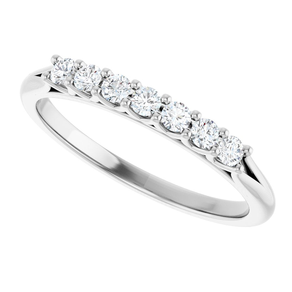 Platinum 1/5 CTW Natural Diamond Anniversary Band