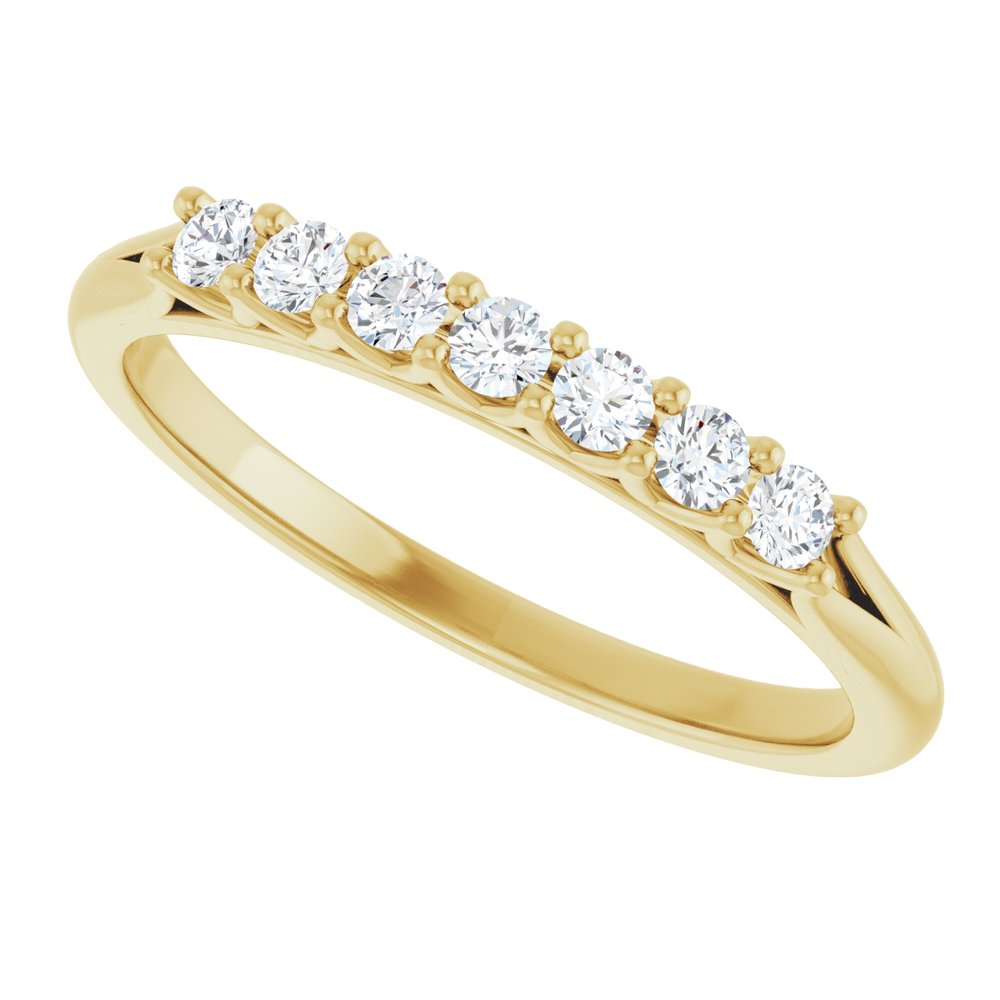 14K Yellow 1/5 CTW Natural Diamond Anniversary Band