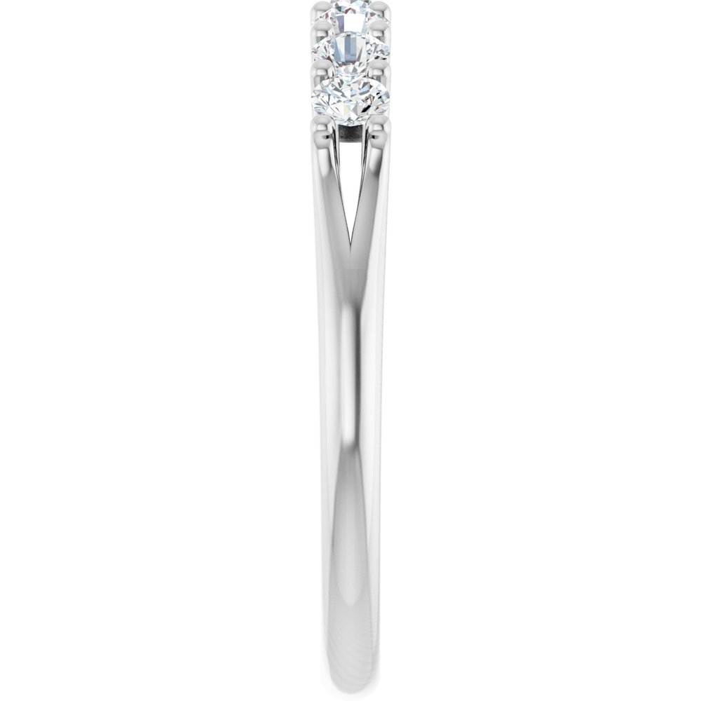 14K White 3/8 CTW Natural Diamond Anniversary Band