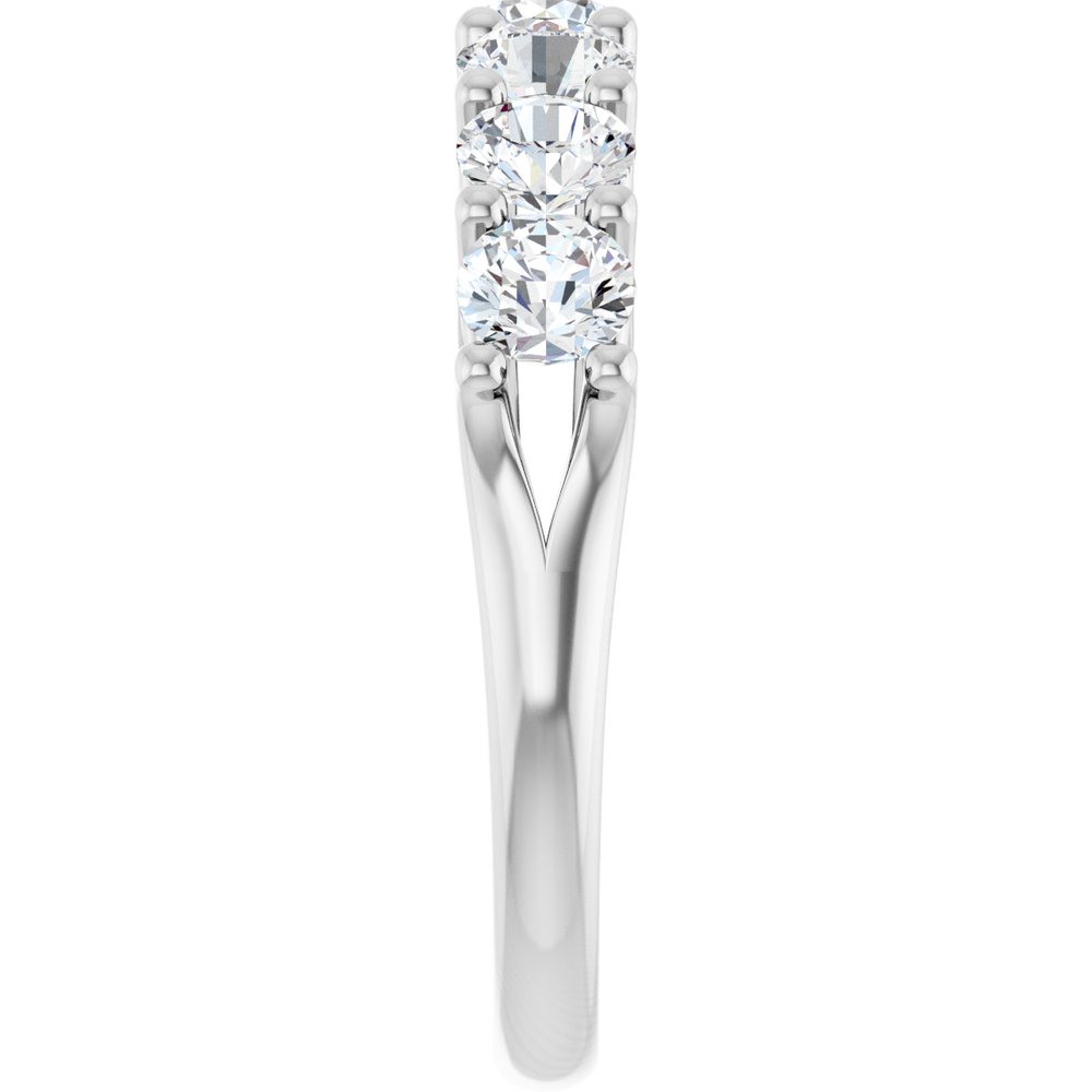 14K White 1 1/3 CTW Lab-Grown Diamond Anniversary Band