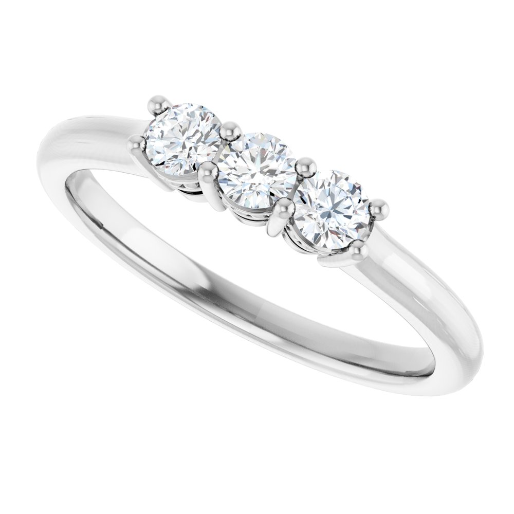 14K White 1/3 CTW Natural Diamond Anniversary Band