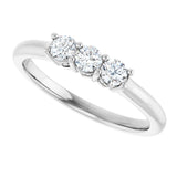 14K White 1/3 CTW Lab-Grown Diamond Anniversary Band
