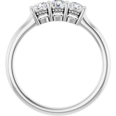 14K White 5/8 CTW Natural Diamond Anniversary Band