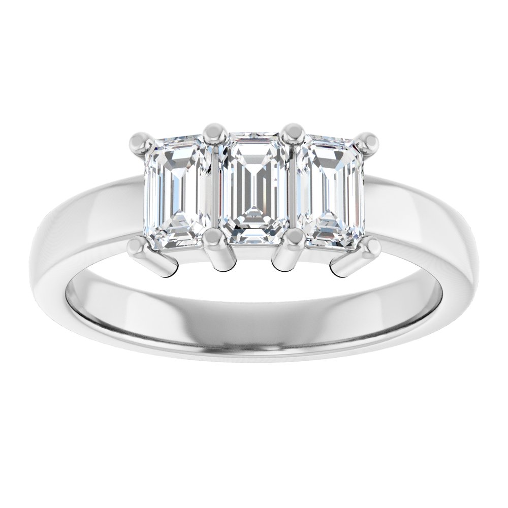 14K White Gold 1 CTW Lab-Grown Diamond Anniversary Band