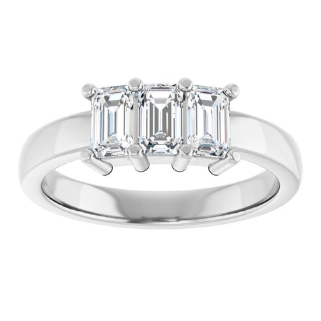 14K White Gold 1 CTW Lab-Grown Diamond Anniversary Band