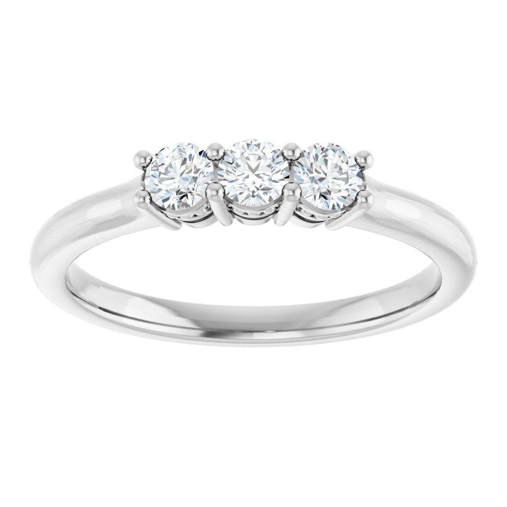 14K White 1/3 CTW Natural Diamond Anniversary Band