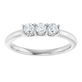 14K White 1/3 CTW Natural Diamond Anniversary Band