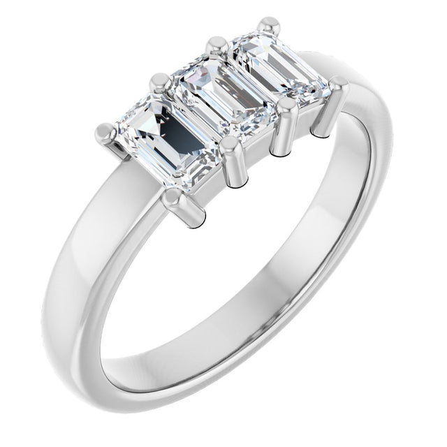 14K White Gold 1 CTW Lab-Grown Diamond Anniversary Band