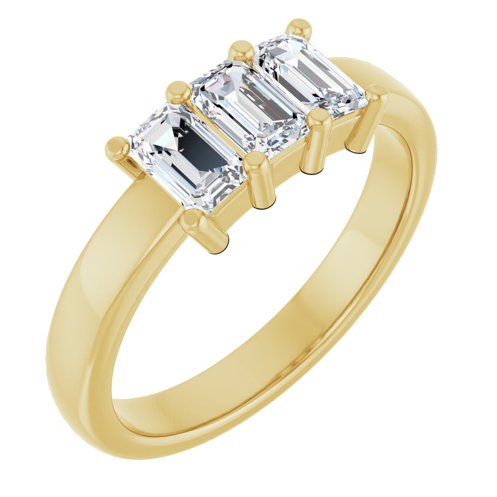 14K Yellow Gold 1 CTW Lab-Grown Diamond Anniversary Band