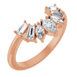 14K Rose Gold 1/2 CTW Natural Diamond Contour Band