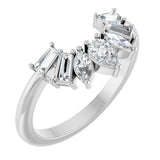 14K White Gold 1/2 CTW Lab-Grown Diamond Contour Band