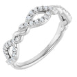 14K White Gold 1/5 CTW Natural Diamond Twisted Anniversary Band