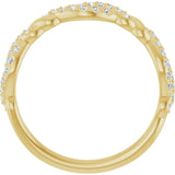 14K Yellow 1/5 CTW Natural Diamond Twisted Anniversary Band